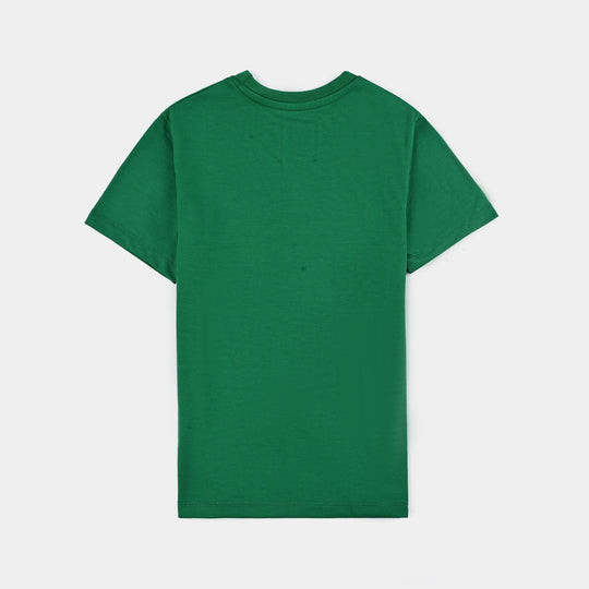 Girls Poly Cotton Jersey T-Shirt H/S SHINING STAR-Joly Green
