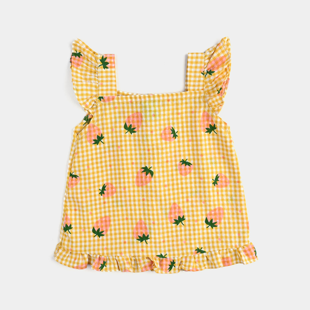 Infant Girls Seersucker 2 PC Strawberry-Multi