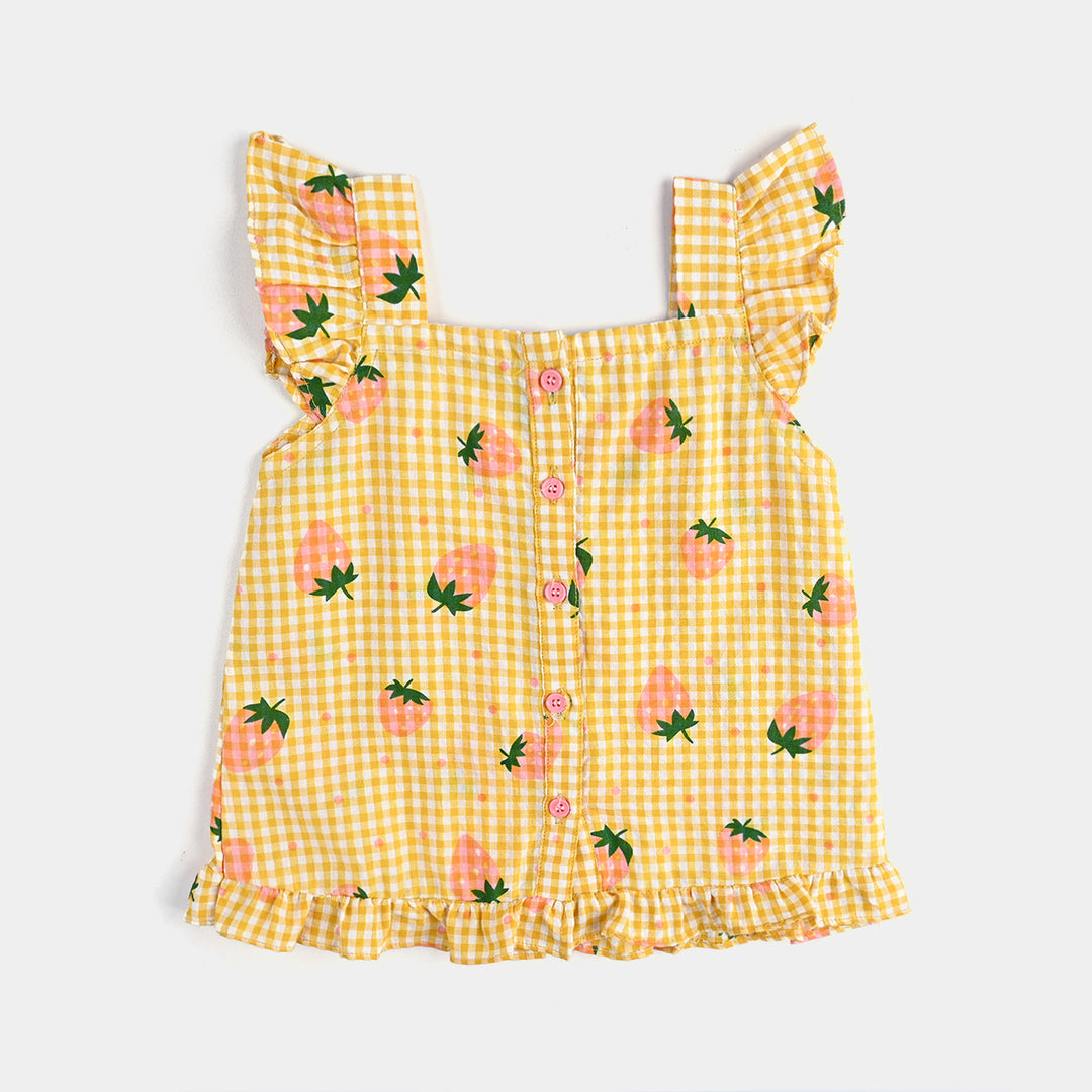 Infant Girls Seersucker 2 PC Strawberry-Multi