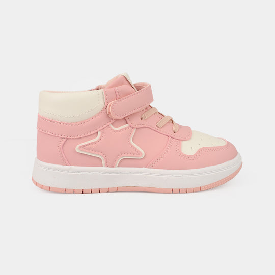 Girls Boots 126-7-Pnk.White