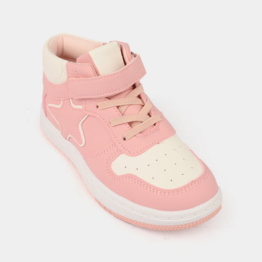 Girls Boots 126-7-Pnk.White