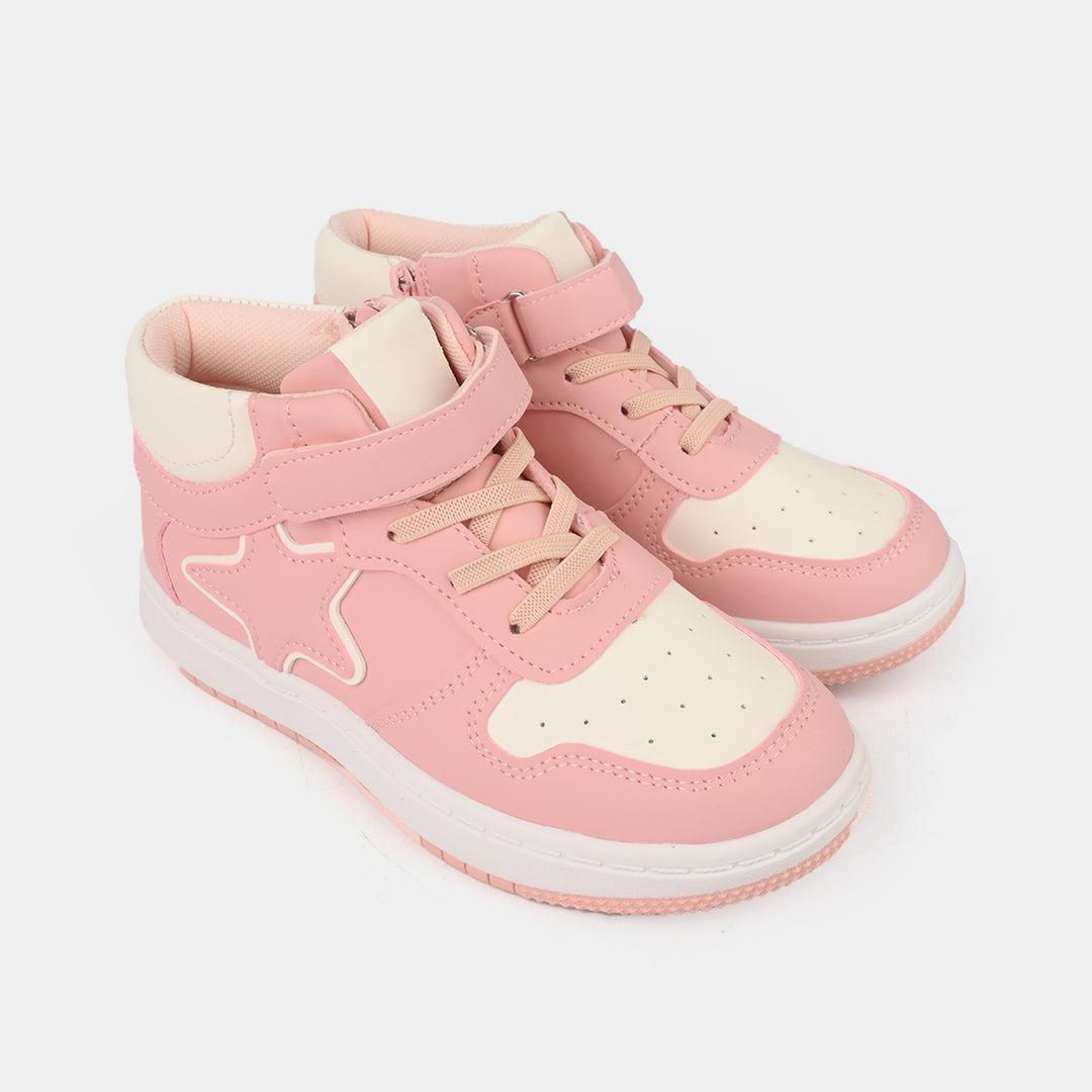 Girls Boots 126-7-Pnk.White