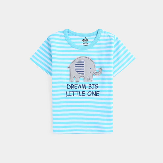 Infant Boys Cotton Interlock T-Shirt Dream Big-White