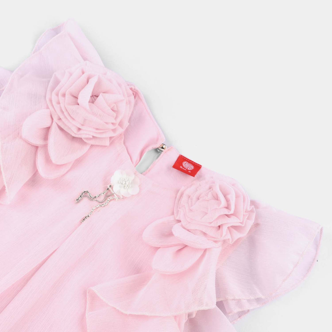 Girls Chiffon Top - Pink