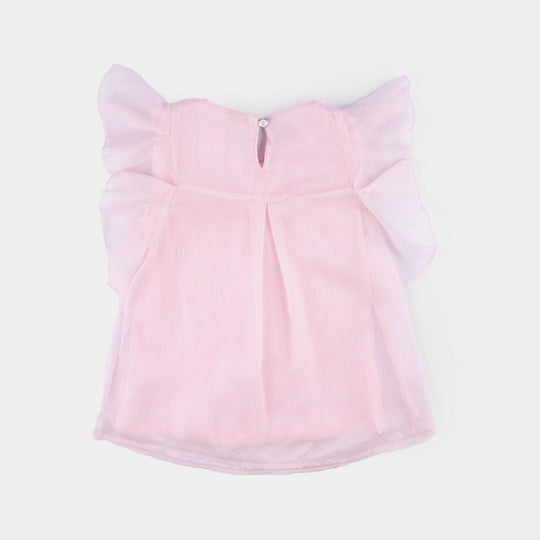 Girls Chiffon Top - Pink