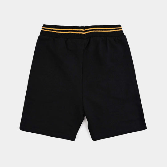 Boys Cotton Terry Shorts - Jet Black