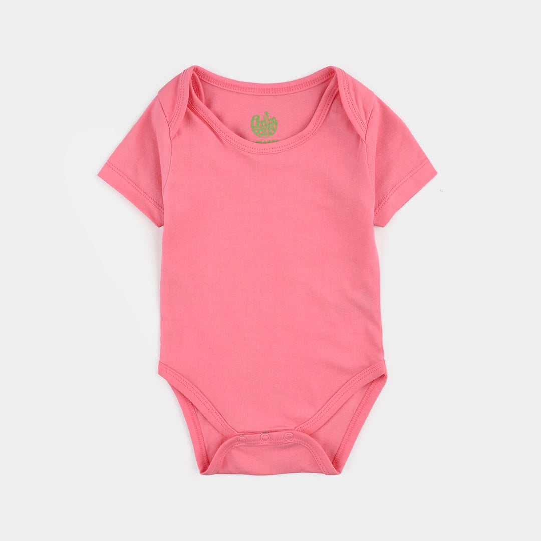 Pack of 3 Infant Girls Cotton Jersey Basic Romper Set - Peach/Off White/Lilac