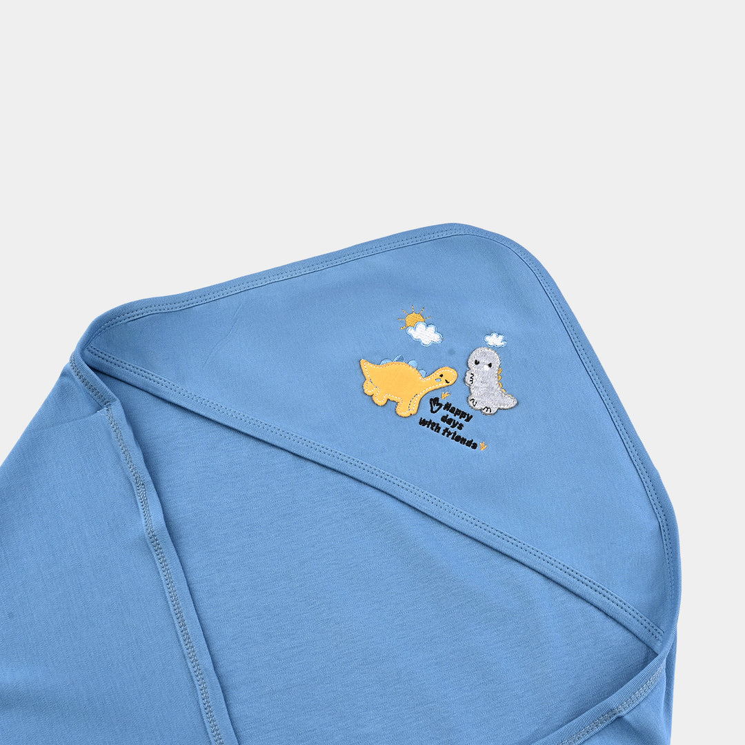 Baby Wrapping Sheet 0M+ (Dino) - Blue