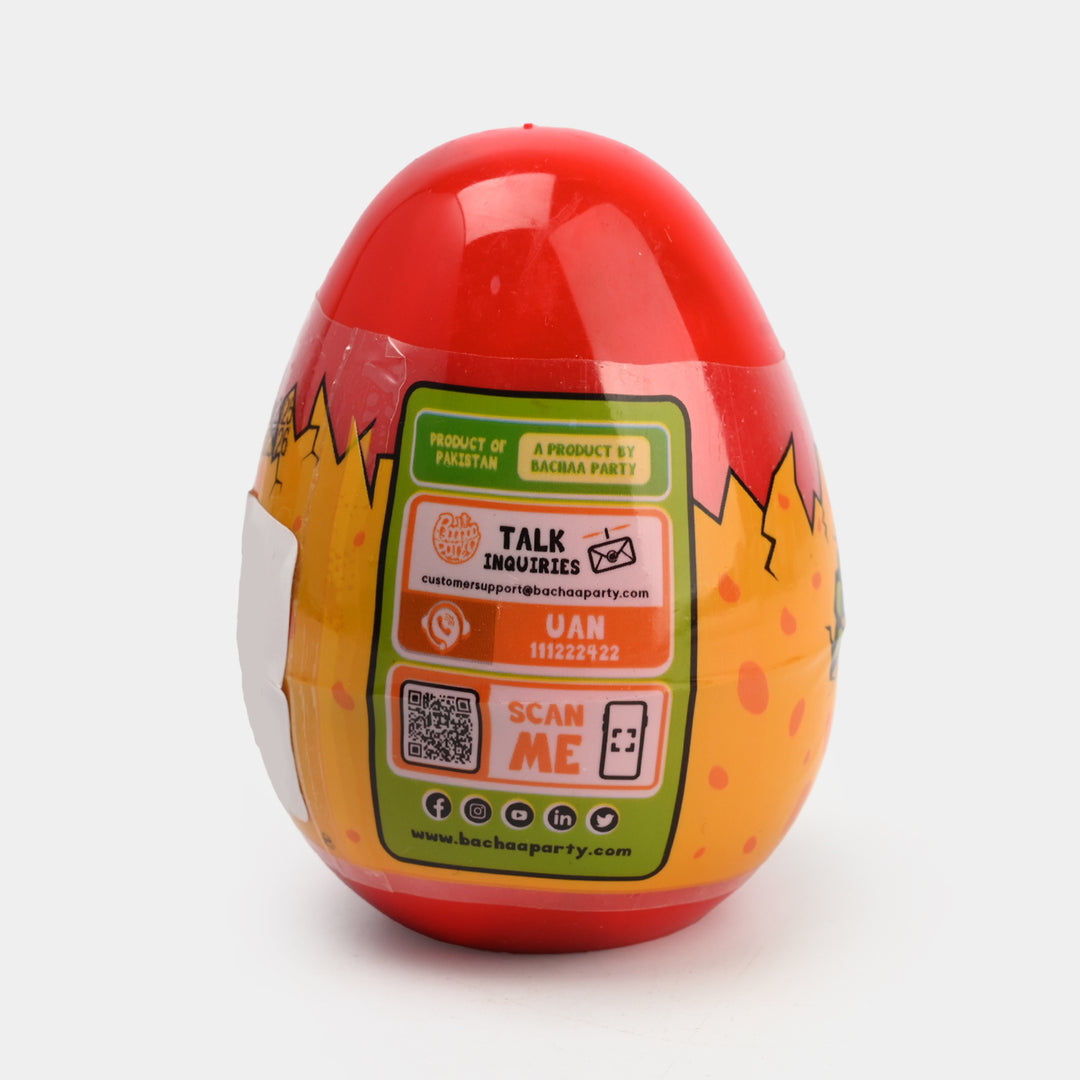 Eggzilla w/Candy Coated Chocolates, Toy, Puzzle & Sticker-Red