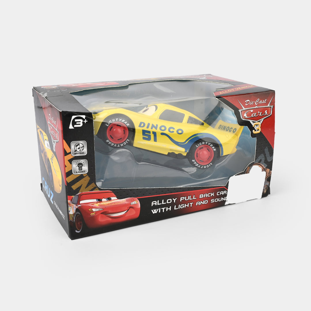 Die-Cast Alloy Pull-Back Car With Light & Sound