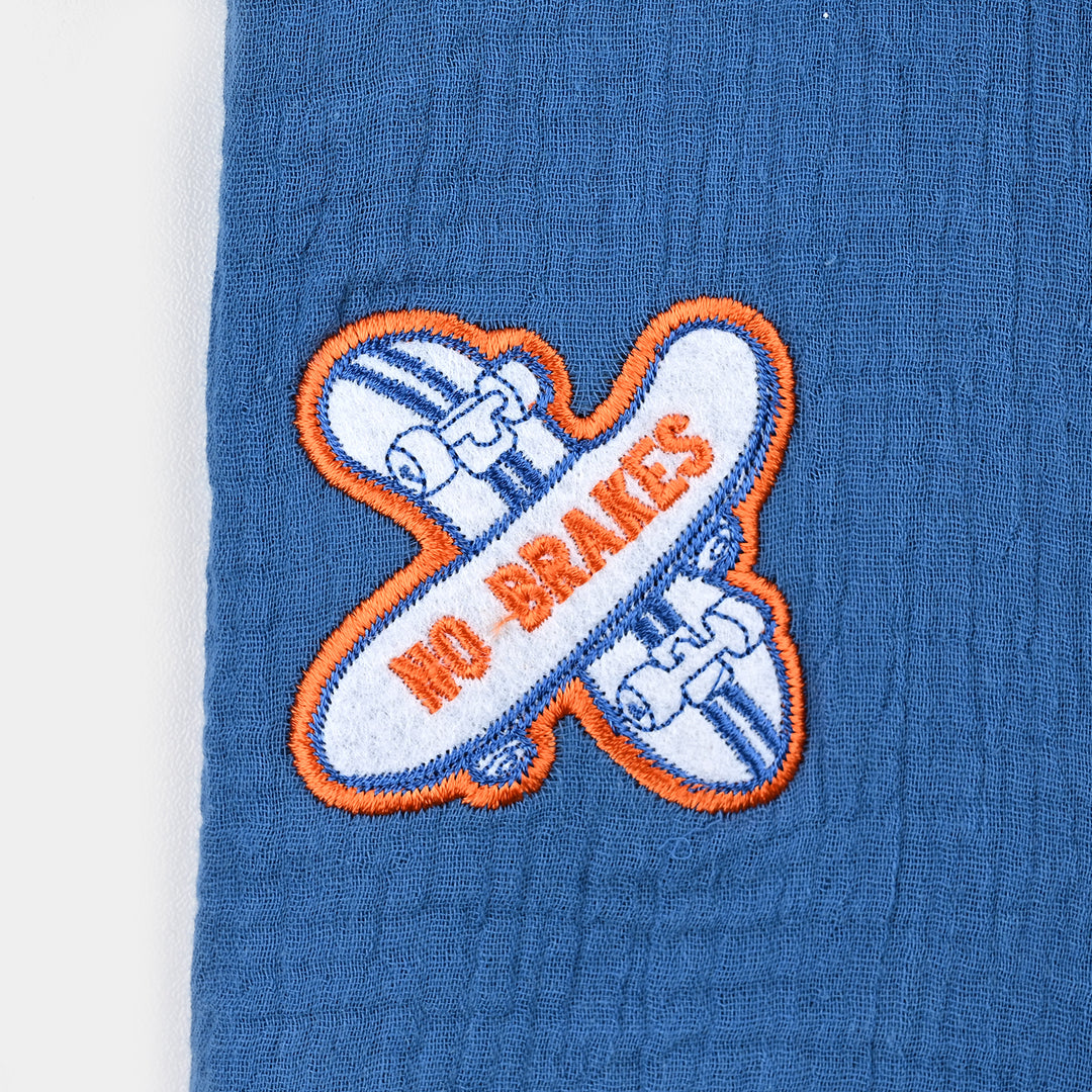 Boys Cotton Casual Shirt (Lost In Hawaii)-Blue