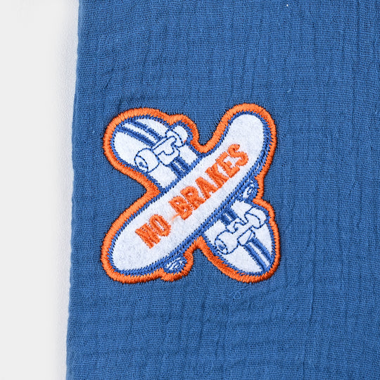 Boys Cotton Casual Shirt (Lost In Hawaii)-Blue