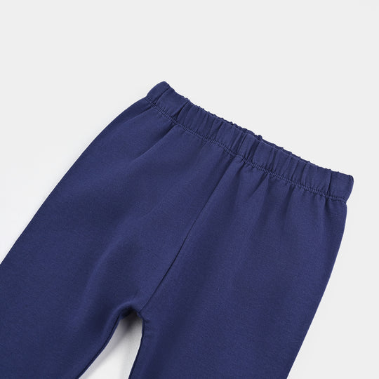 Infant Girls Lycra Jersey Basic Tights - Navy