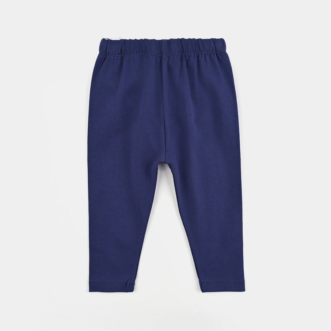 Infant Girls Lycra Jersey Basic Tights - Navy