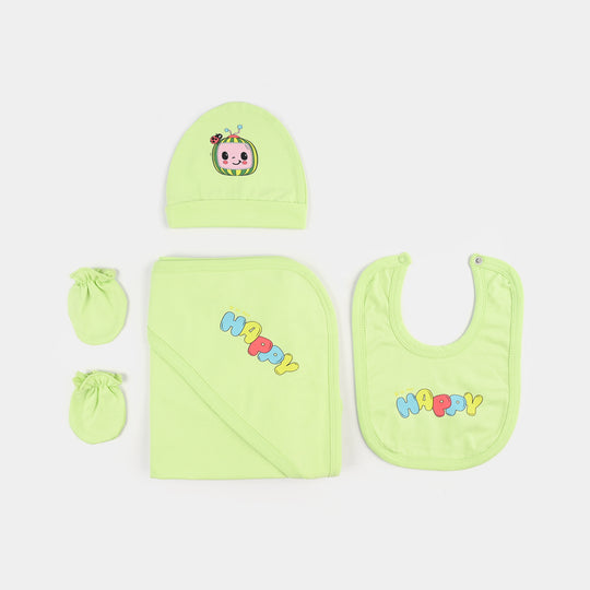 Boys Cotton Jersey Set 6PCs - Light Green