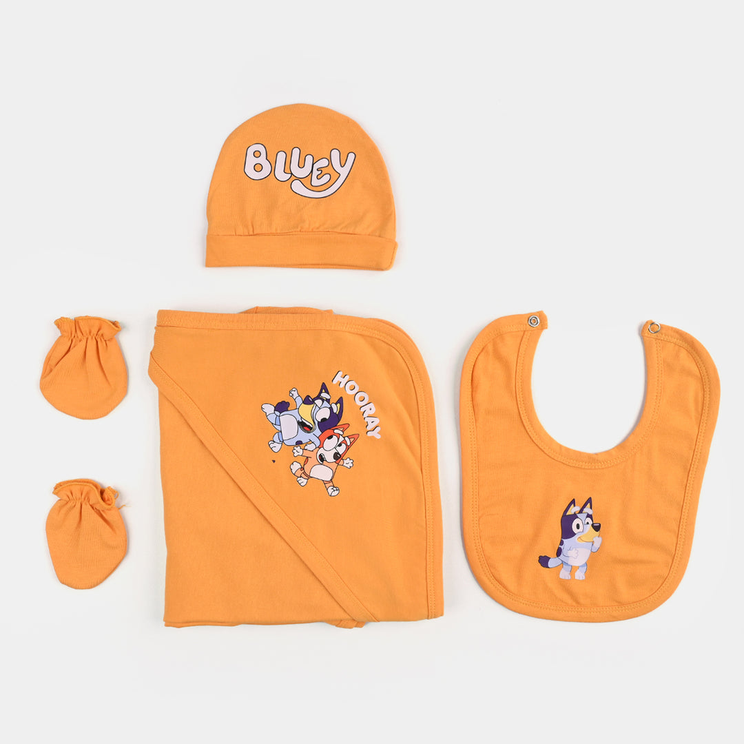 Boys Cotton Jersey Set 6PCs - Yellow
