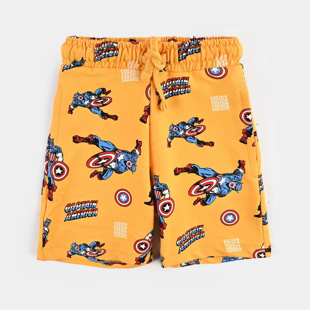 Boys Cotton Terry Short-Yellow