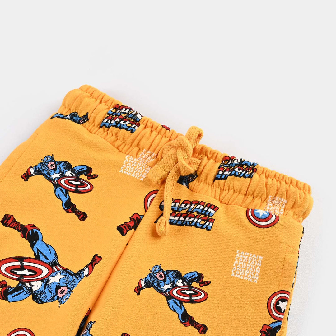 Boys Cotton Terry Short-Yellow