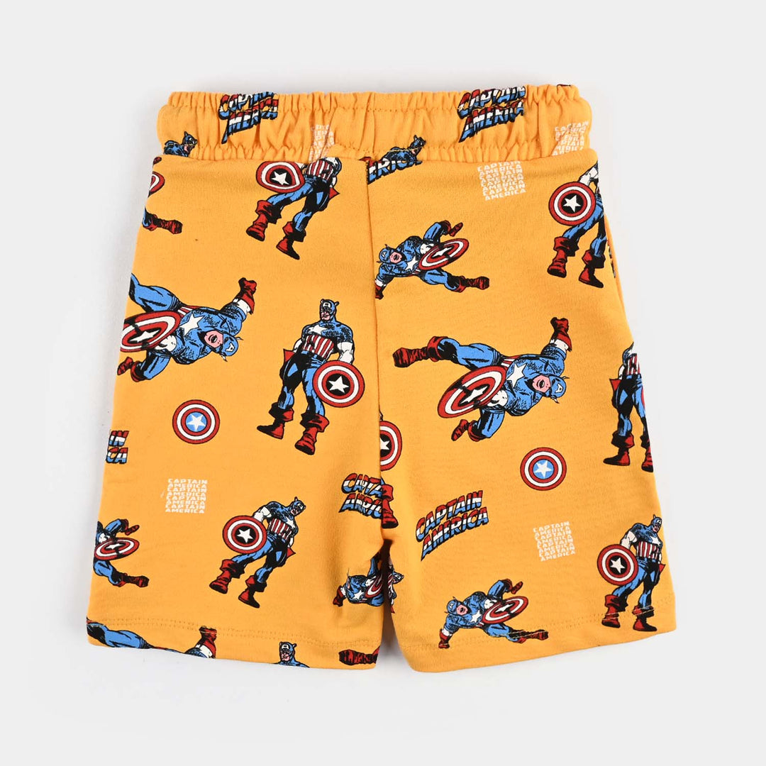 Boys Cotton Terry Short-Yellow