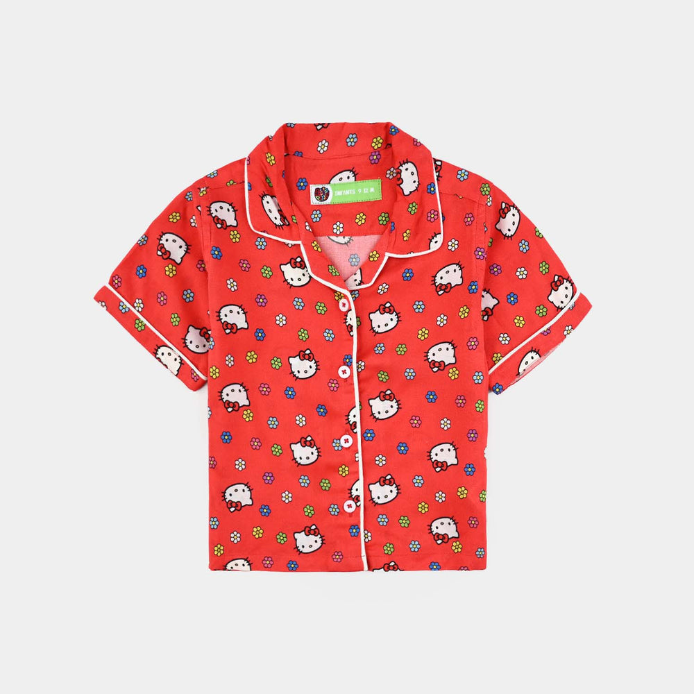 Infant Girls Viscose Nightwear - Red