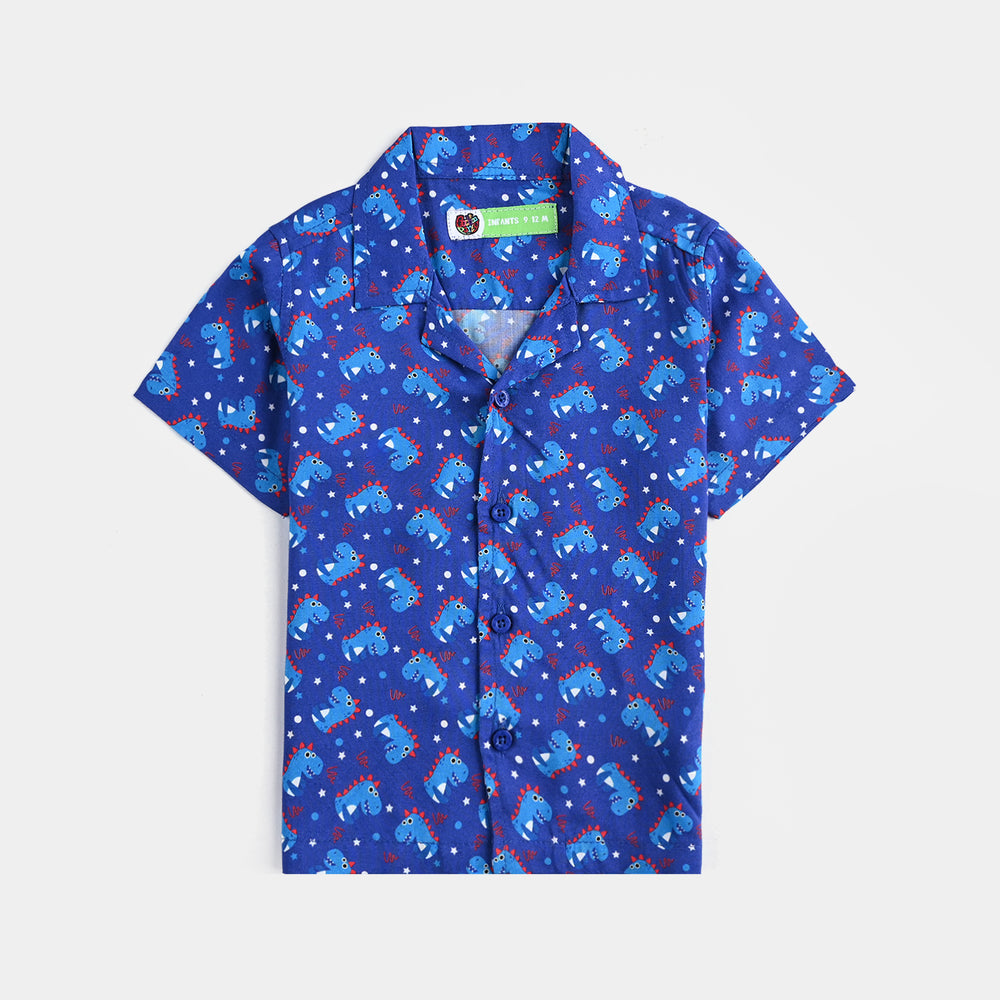 Infant Boys Viscose Nightwear-Dino-Blue