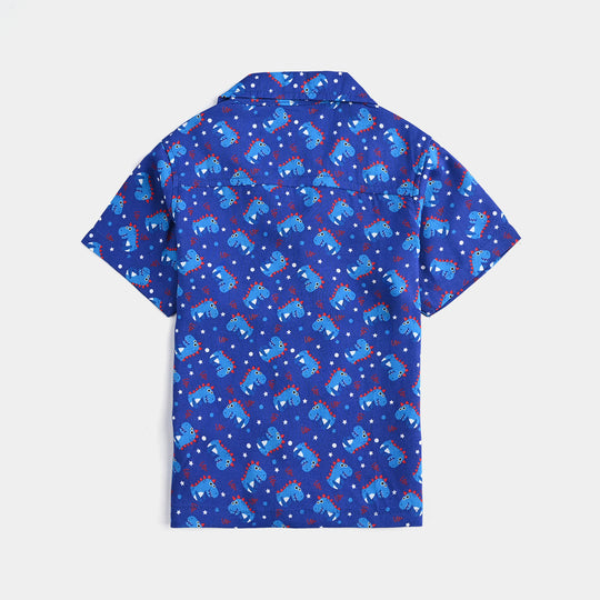Infant Boys Viscose Nightwear-Dino-Blue