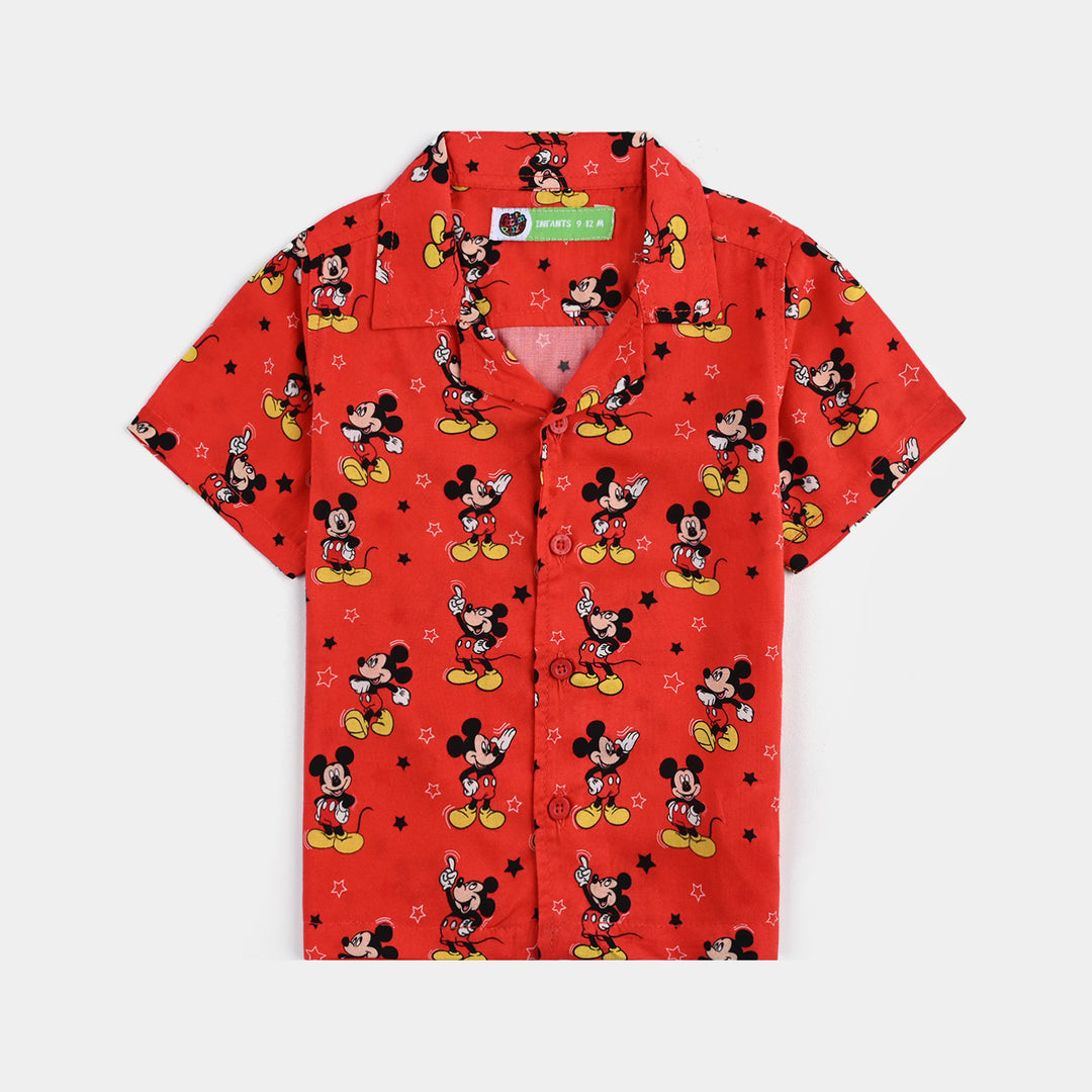 Infant Boys Viscose Nightwear-RED