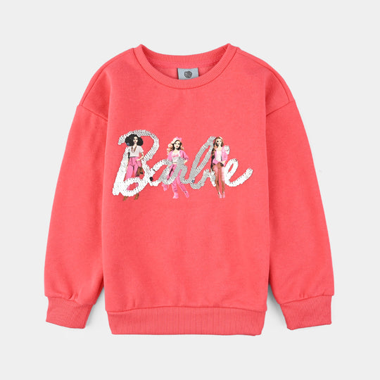 Girls Fleece Sweatshirt - Hot Pink