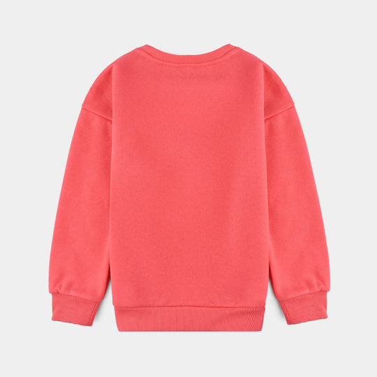 Girls Fleece Sweatshirt - Hot Pink