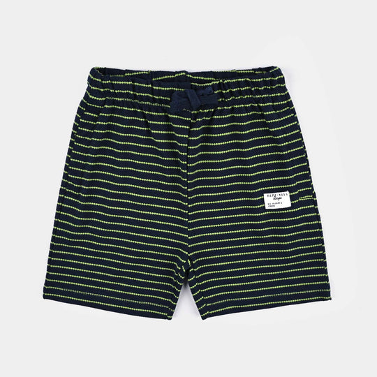 Boys Jacquard Jersey Short Happiness-NAVY