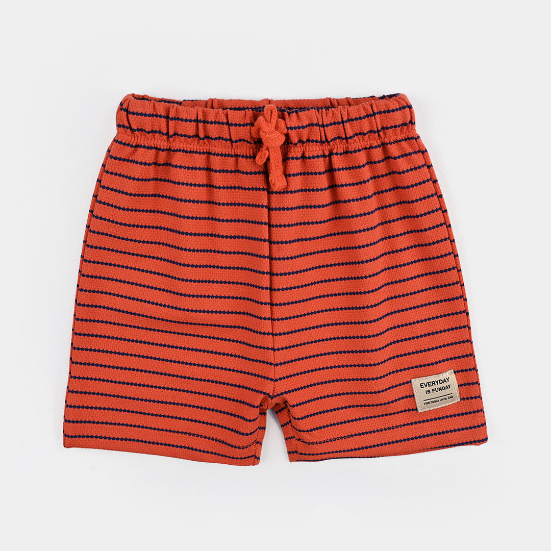 Infant Boys Jacquard Short Every Day Funday-ORANGE
