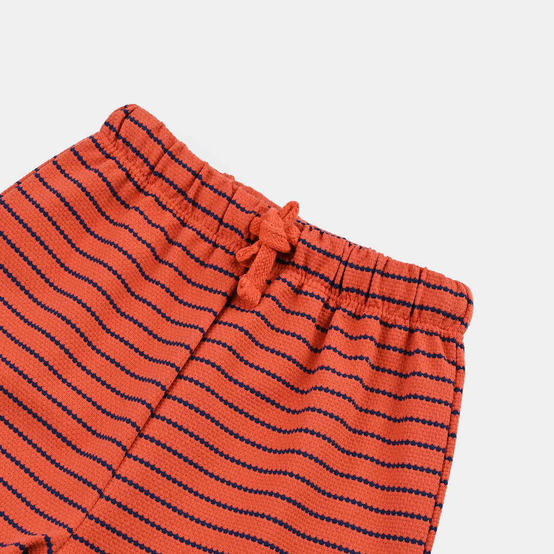 Infant Boys Jacquard Short Every Day Funday-ORANGE