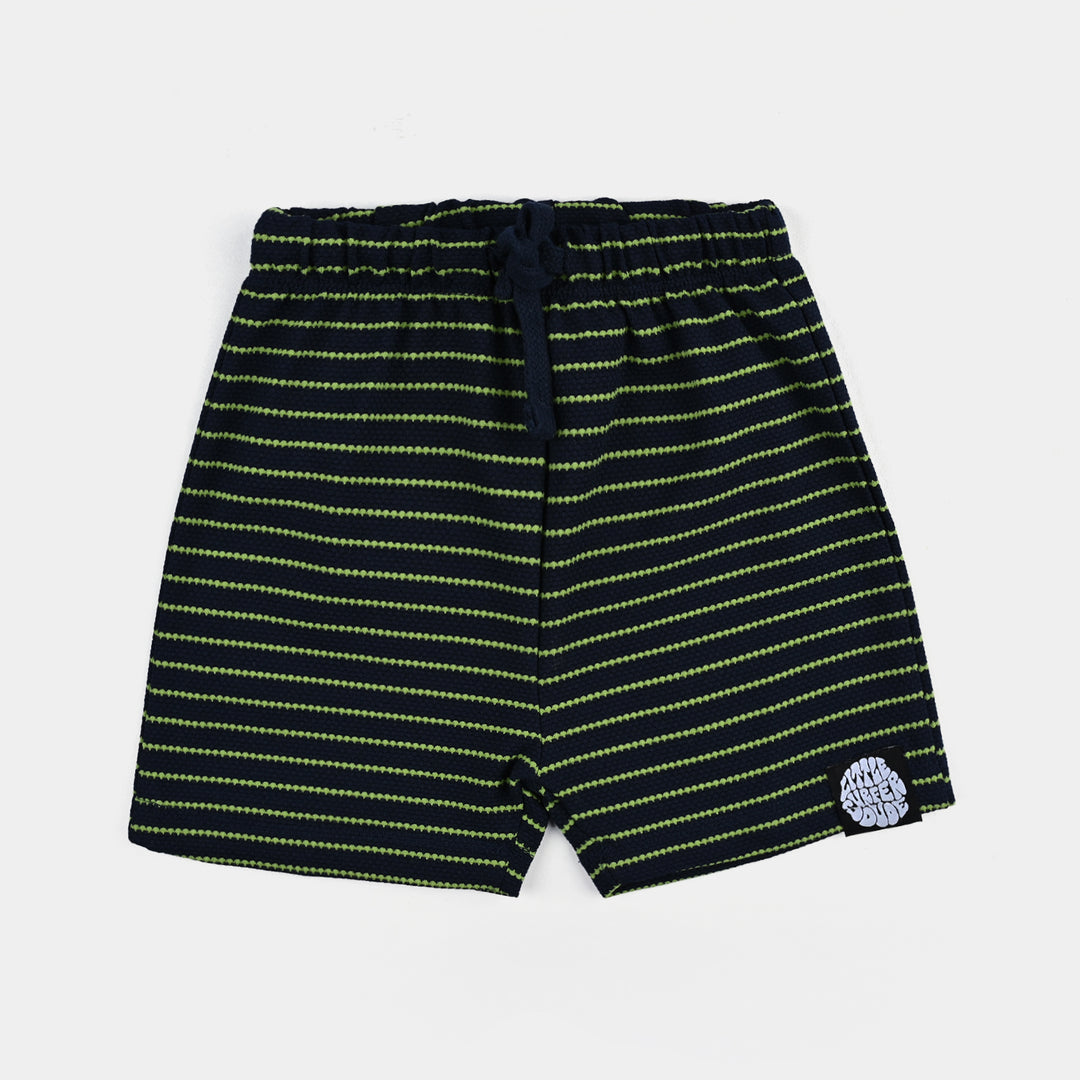 Infant Boys Jacquard Short Little Surfer Dude-NAVY