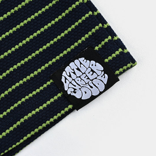 Infant Boys Jacquard Short Little Surfer Dude-NAVY