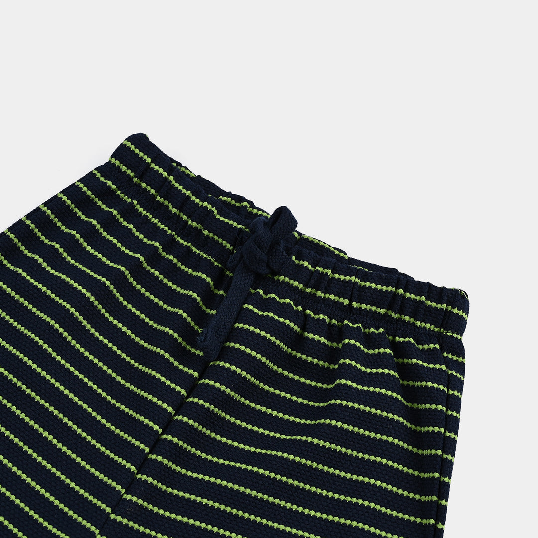Infant Boys Jacquard Short Little Surfer Dude-NAVY