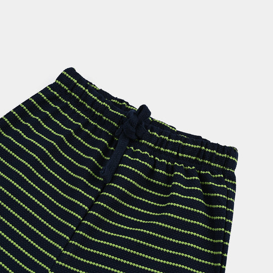 Infant Boys Jacquard Short Little Surfer Dude-NAVY