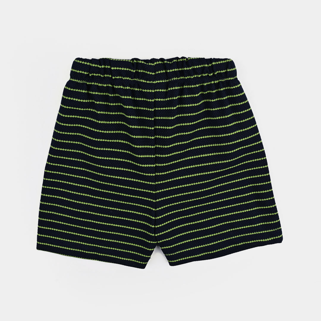 Infant Boys Jacquard Short Little Surfer Dude-NAVY