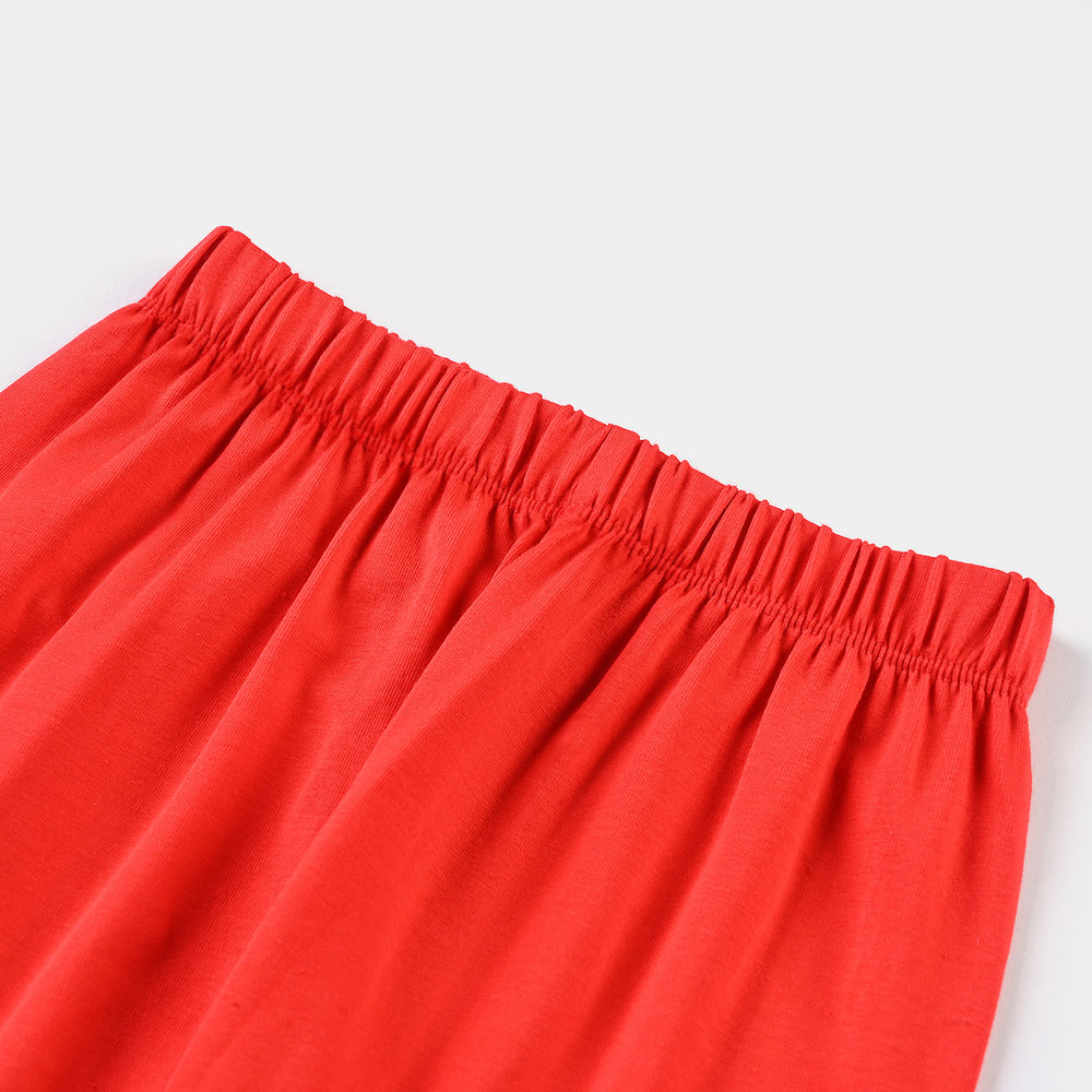Girls Lycra Basic Jersey Tights - Red