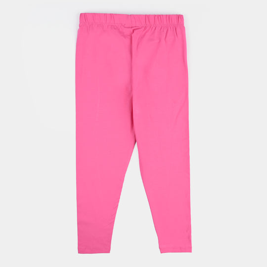Girls Lycra Jersey Basic Tights - Hot Pink