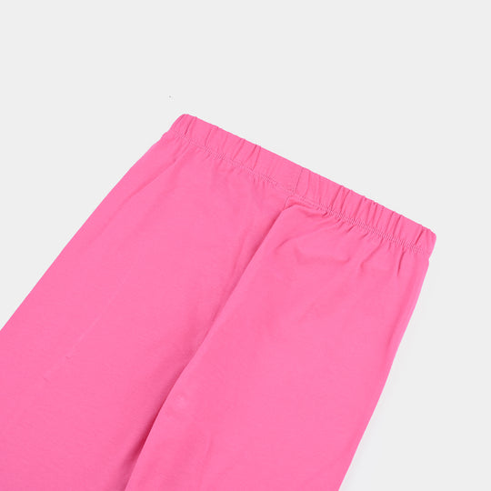 Girls Lycra Jersey Basic Tights - Hot Pink