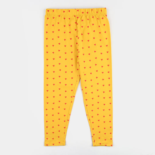 Girls Lycra Jersey Basic Tights - Light Lemon
