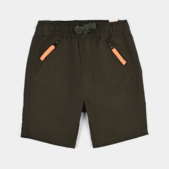 Boys Cotton Twill Shorts (Staple) - Olive