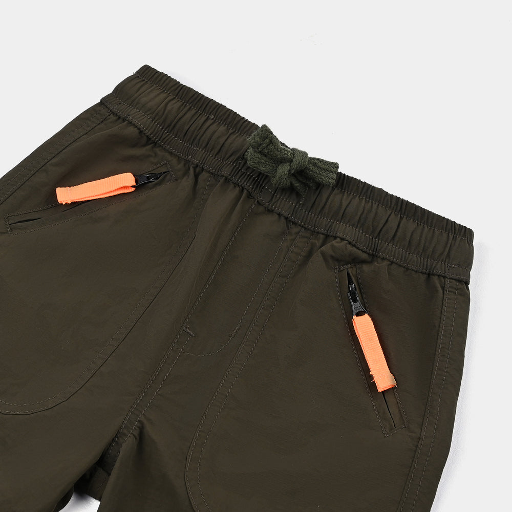 Boys Cotton Twill Shorts (Staple) - Olive
