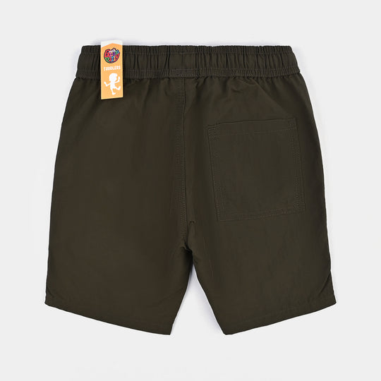 Boys Cotton Twill Shorts (Staple) - Olive