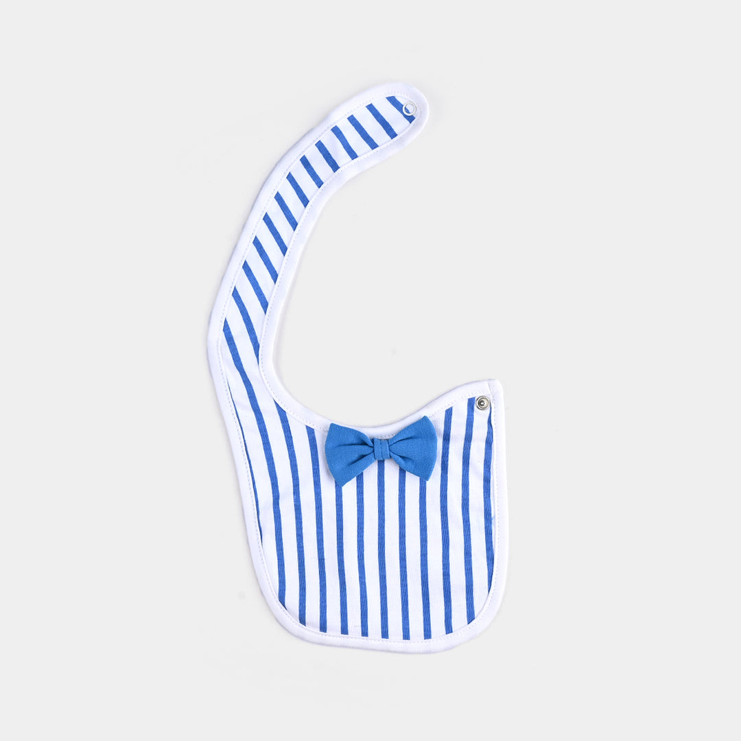 Infant Baby Bib Stipes-NAVY