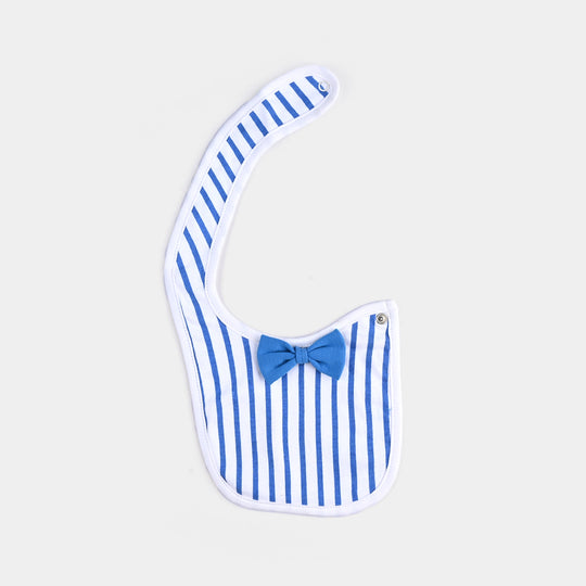 Infant Baby Bib Stipes-NAVY