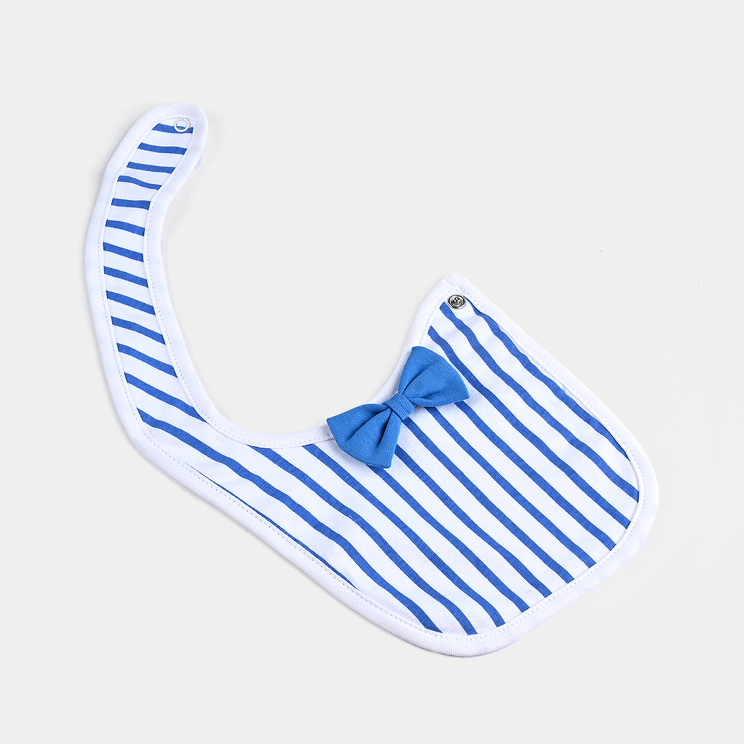 Infant Baby Bib Stipes-NAVY