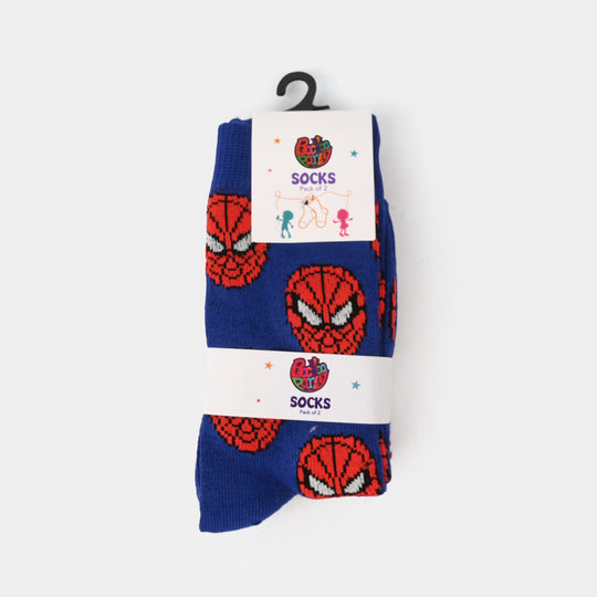 Boys Pack of 2 Socks-Red/Blue