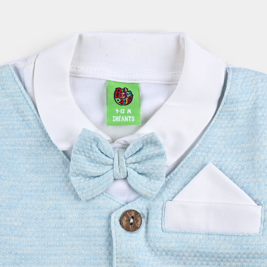 Infant Boys Jacquard 2-Piece Suit (Popcorn) - Sai Blue