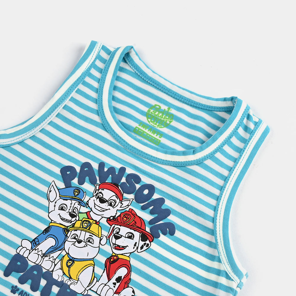 Infant Boys Yarn Dyed Sando-Blue Stripe